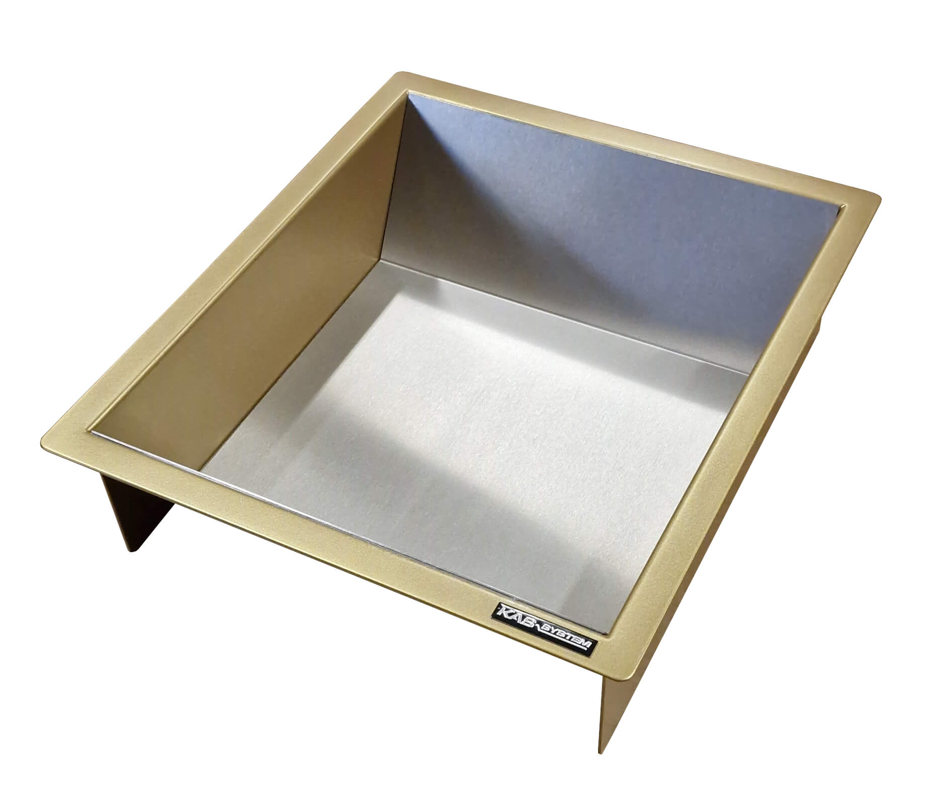 kas-system.pl podajnik w kolorze złotym - tacka na pieniądze łodka otwarta do kasy